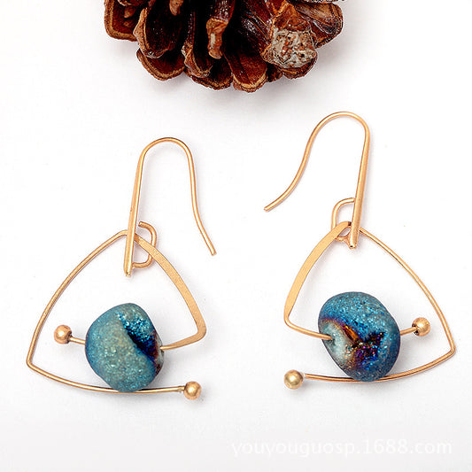 Starry natural stone earrings