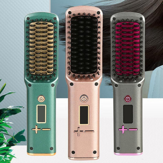 Wireless Charging Straight Hair Comb Travel Portable Usb