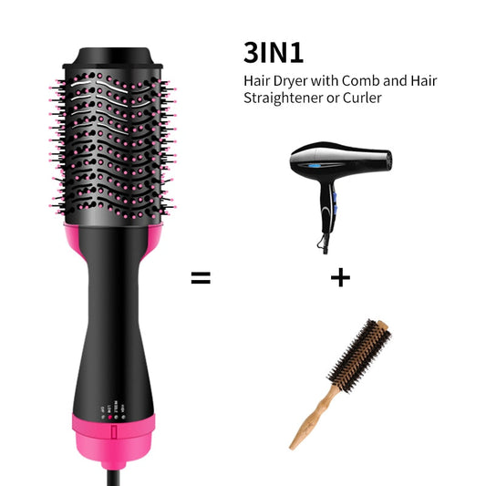 One Step Hair Dryer Electric Hot Air Brush Multifunctional Negative